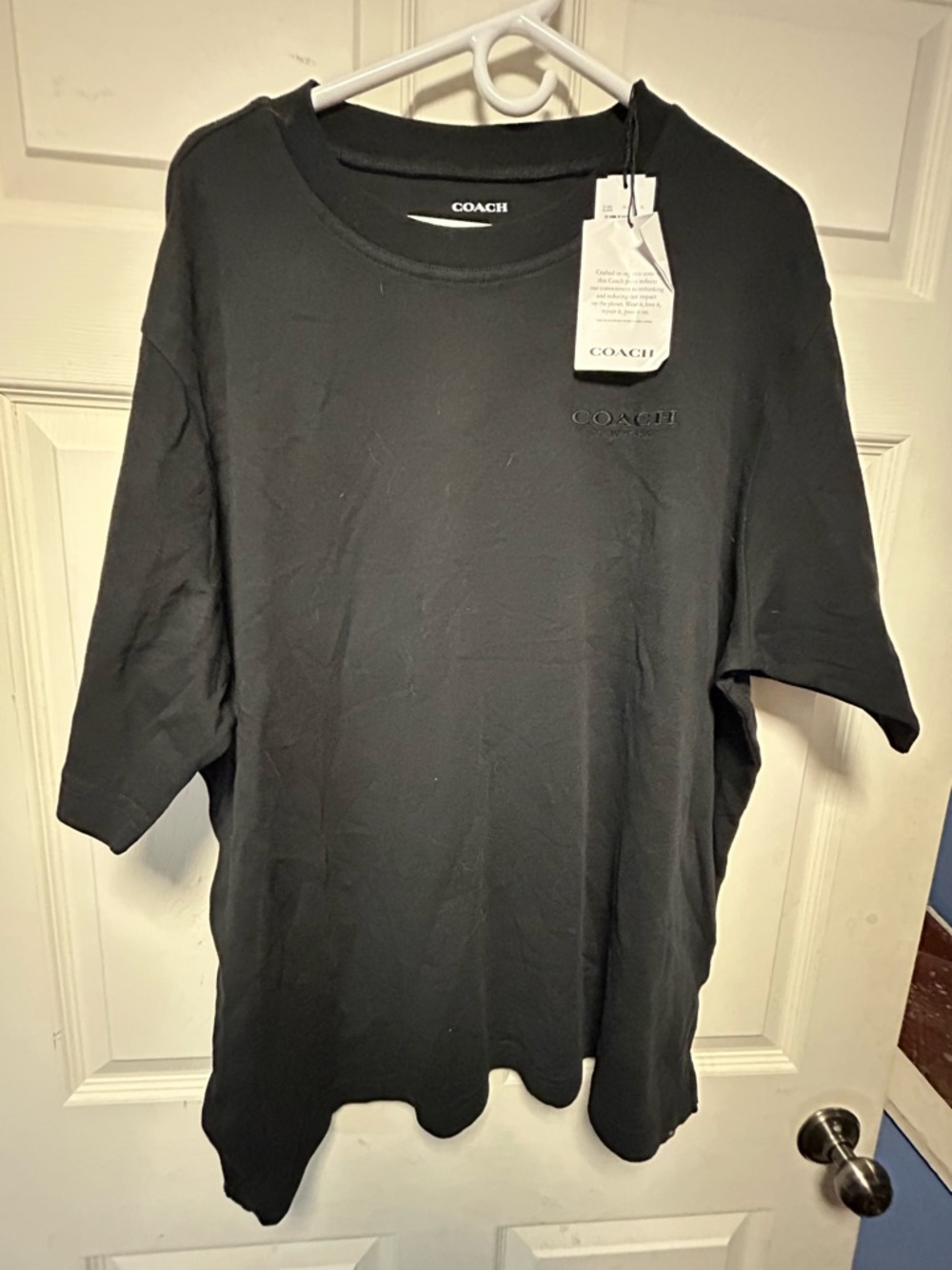 Coach Men's Black Short-Sleeve Crewneck T-Shirt